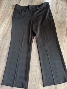 JBXR Plus Size 20W Black Pinstripe Dress Pants Wrinkle-Free Career Slacks 40x31